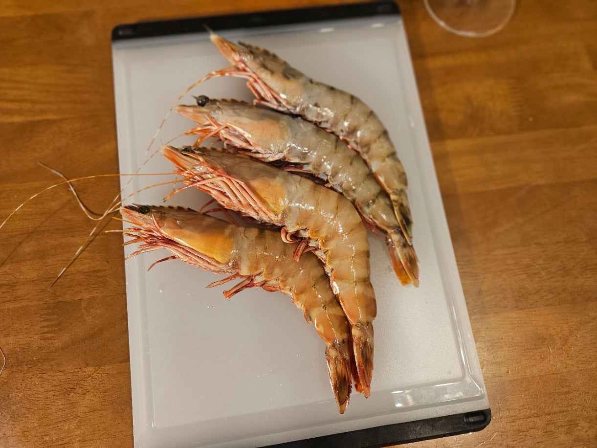 Dehydrated XL tiger prawns (deveined)